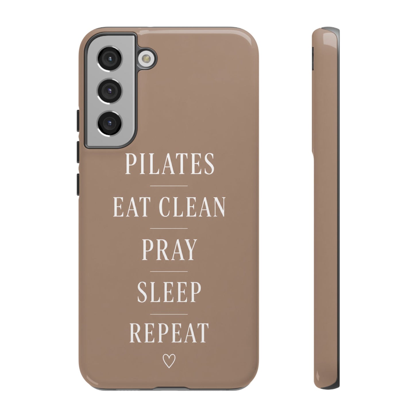 Pilates Phone Case | Eat Clean Pray Sleep Repeat Aesthetic | Wellness Girl Gift