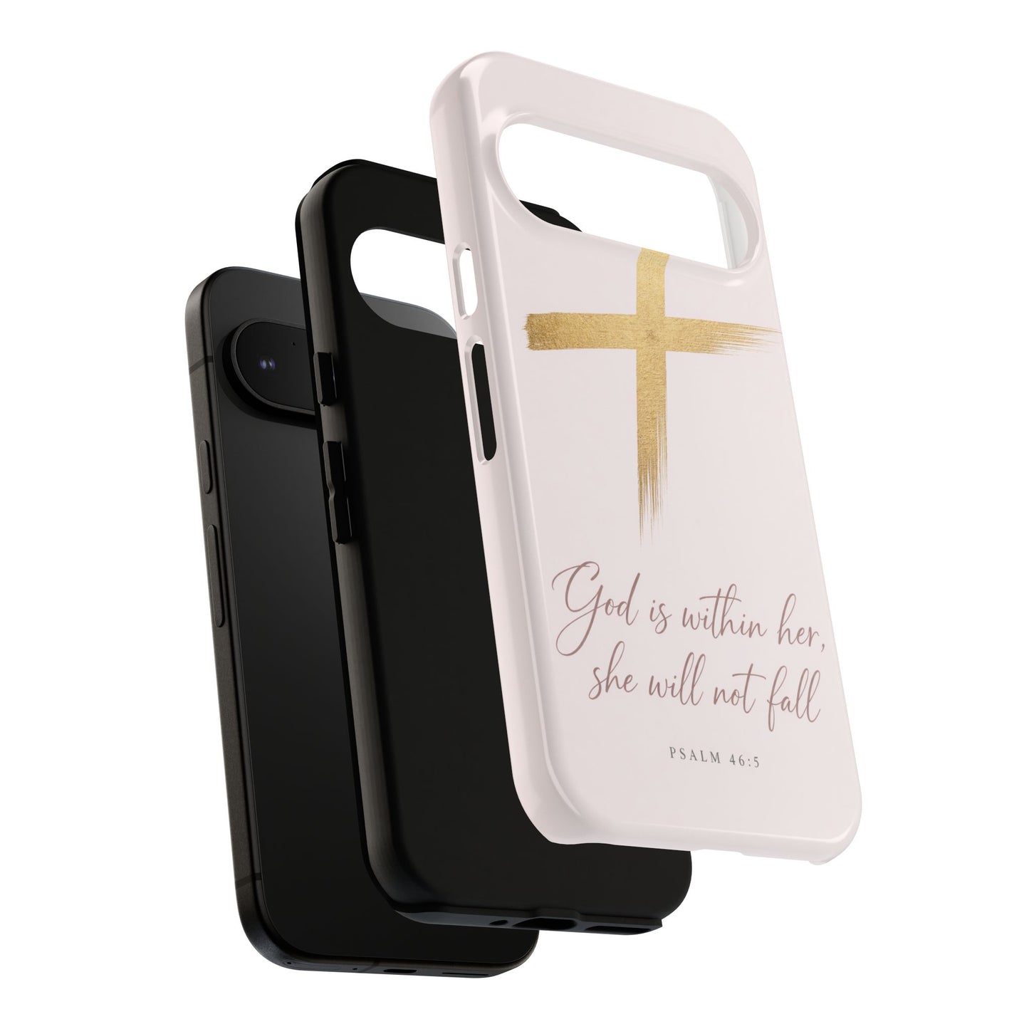 Psalm 46:5 God Is Within Her Christian Cross Phone Case Faith Gift