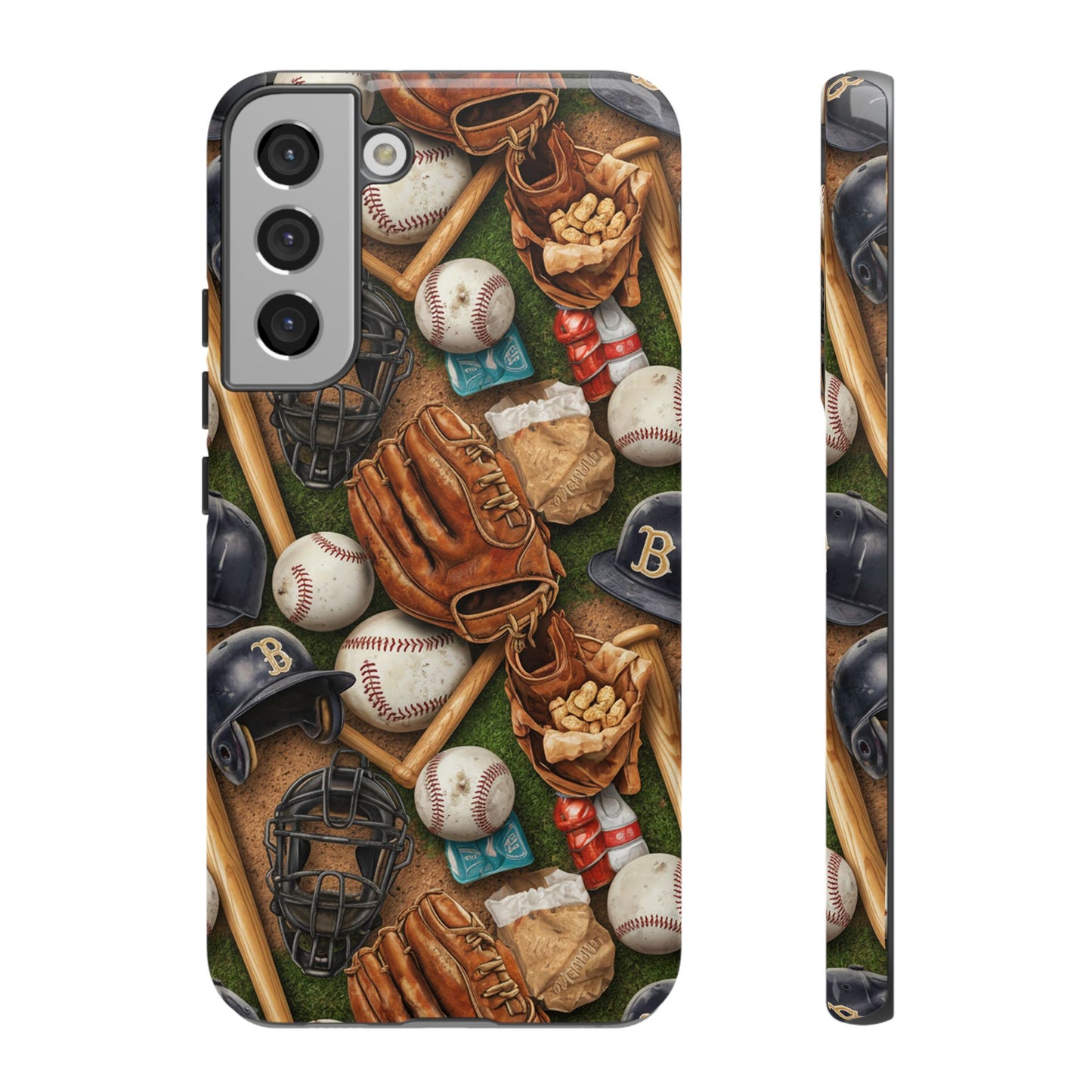 Baseball Gear Collage Phone Case – Vintage Baseball Equipment Sports Tough Case