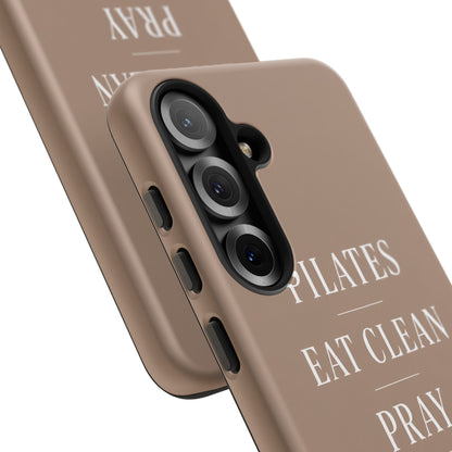 Pilates Phone Case | Eat Clean Pray Sleep Repeat Aesthetic | Wellness Girl Gift