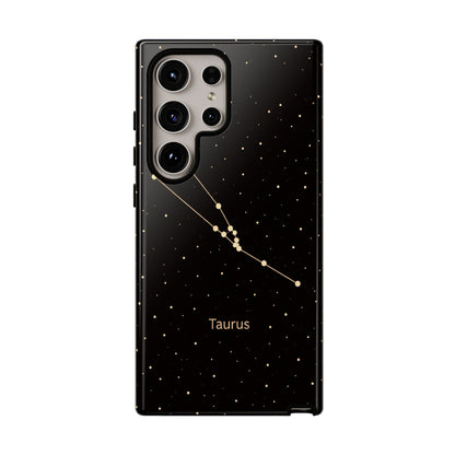 Taurus Zodiac Constellation Phone Case – Luxe Gold Celestial Cover