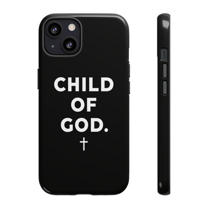 Child of God Phone Case Christian Black Aesthetic Cross Tough Cover