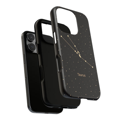 Taurus Zodiac Constellation Phone Case – Luxe Gold Celestial Cover