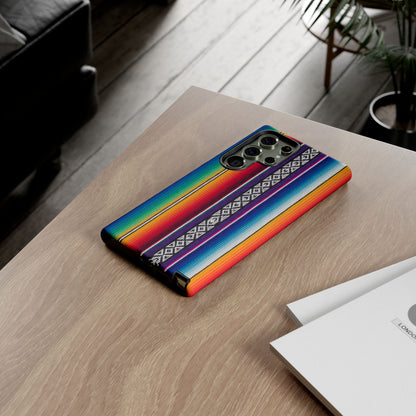 Serape Stripe Phone Case – Colorful Mexican Blanket Pattern Tough Case