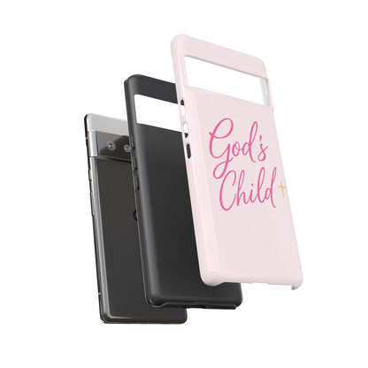 Gods Child Phone Case Christian Pink Aesthetic Tough iPhone Case