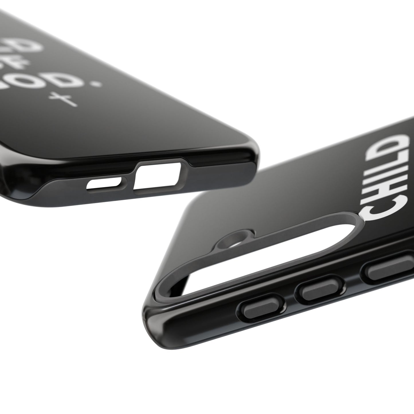 Child of God Phone Case Christian Black Aesthetic Cross Tough Cover