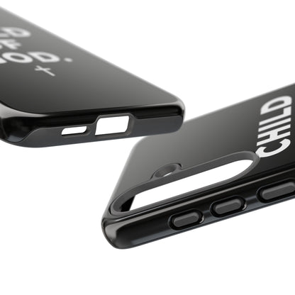 Child of God Phone Case Christian Black Aesthetic Cross Tough Cover