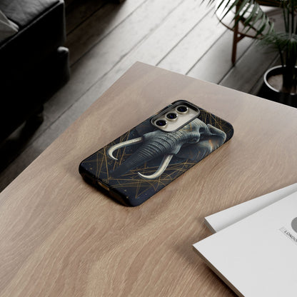 Elephant Mandala Phone Case – Black and Gold Spiritual Elephant Tough Protective Case