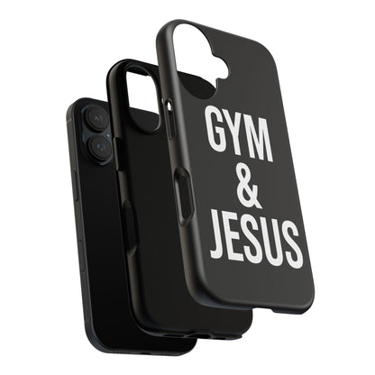 Gym & Jesus Phone Case Christian Faith Workout Gym Motivation Case