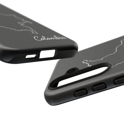 Colombia Outline Phone Case – Minimal Country Map Tough Case (iPhone, Samsung, Pixel)