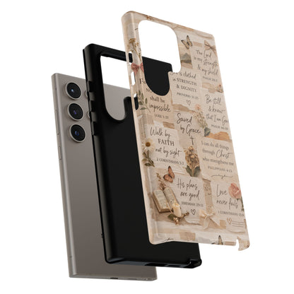 Christian Bible Verse Phone Case | Faith Scripture Aesthetic Floral Christian Case