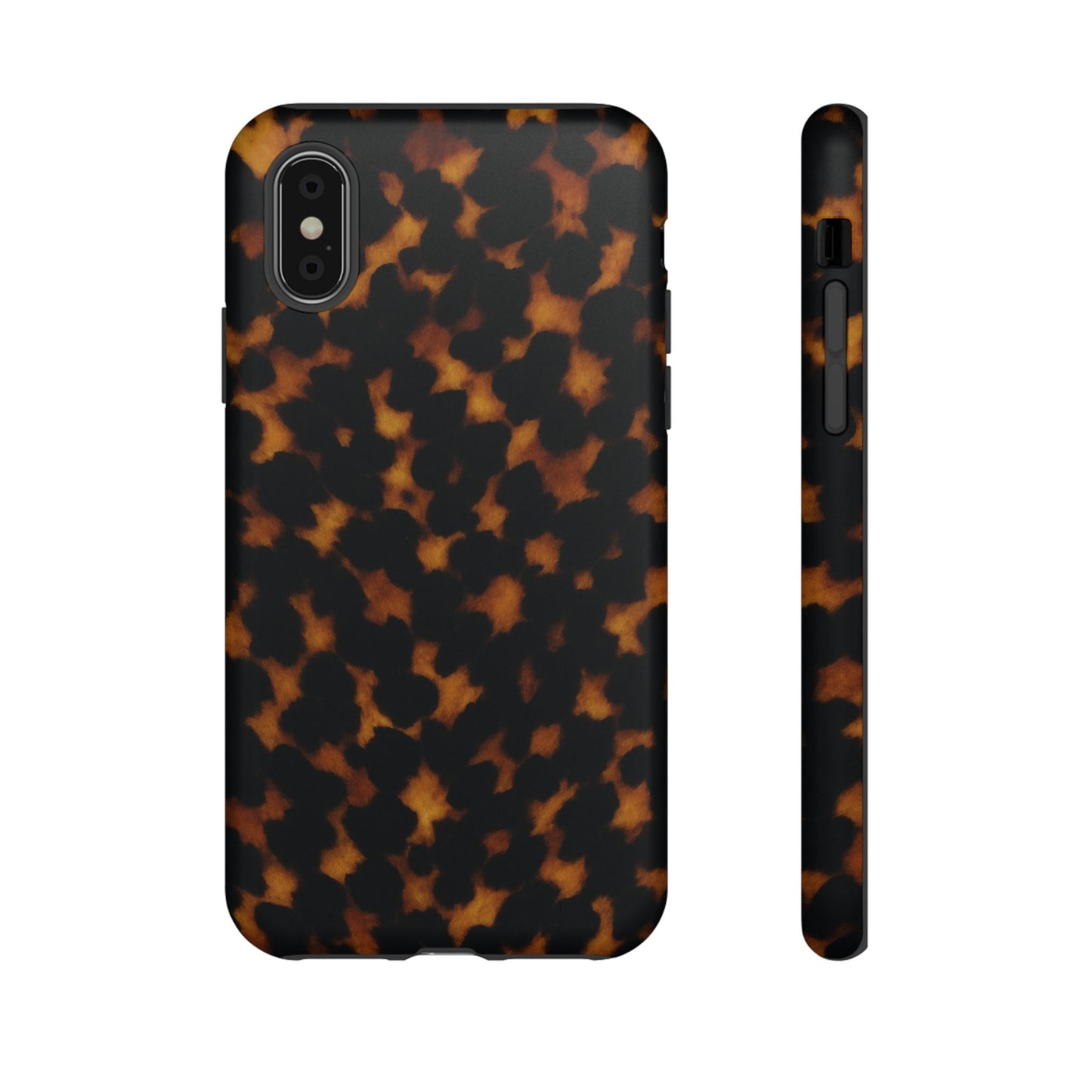 Tortoiseshell Pattern Tough Phone Case | Classic Leopard-Style Protective Cover