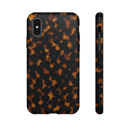 Tortoiseshell Pattern Tough Phone Case | Classic Leopard-Style Protective Cover