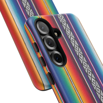 Serape Stripe Phone Case – Colorful Mexican Blanket Pattern Tough Case