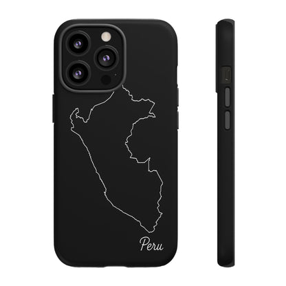 Peru Outline Phone Case – Minimal Country Map Tough Case (iPhone, Samsung, Pixel)