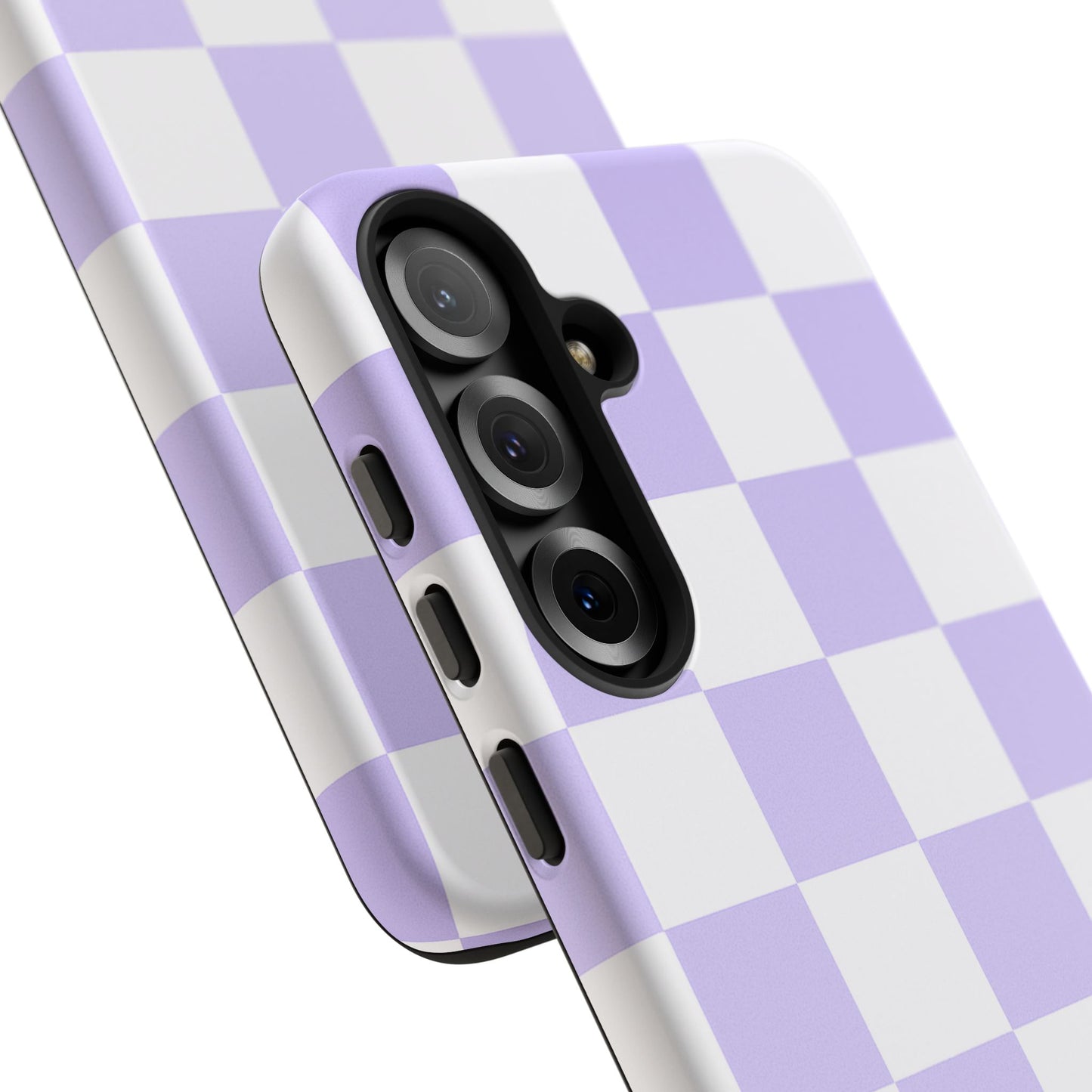 Lavender Checkerboard Phone Case | Pastel Aesthetic Checkered iPhone & Samsung Tough Case