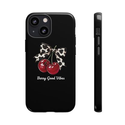 Cherry Cow Print Phone Case | Coquette Bow Aesthetic | Tough Protective Case