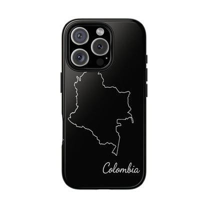 Colombia Outline Phone Case – Minimal Country Map Tough Case (iPhone, Samsung, Pixel)