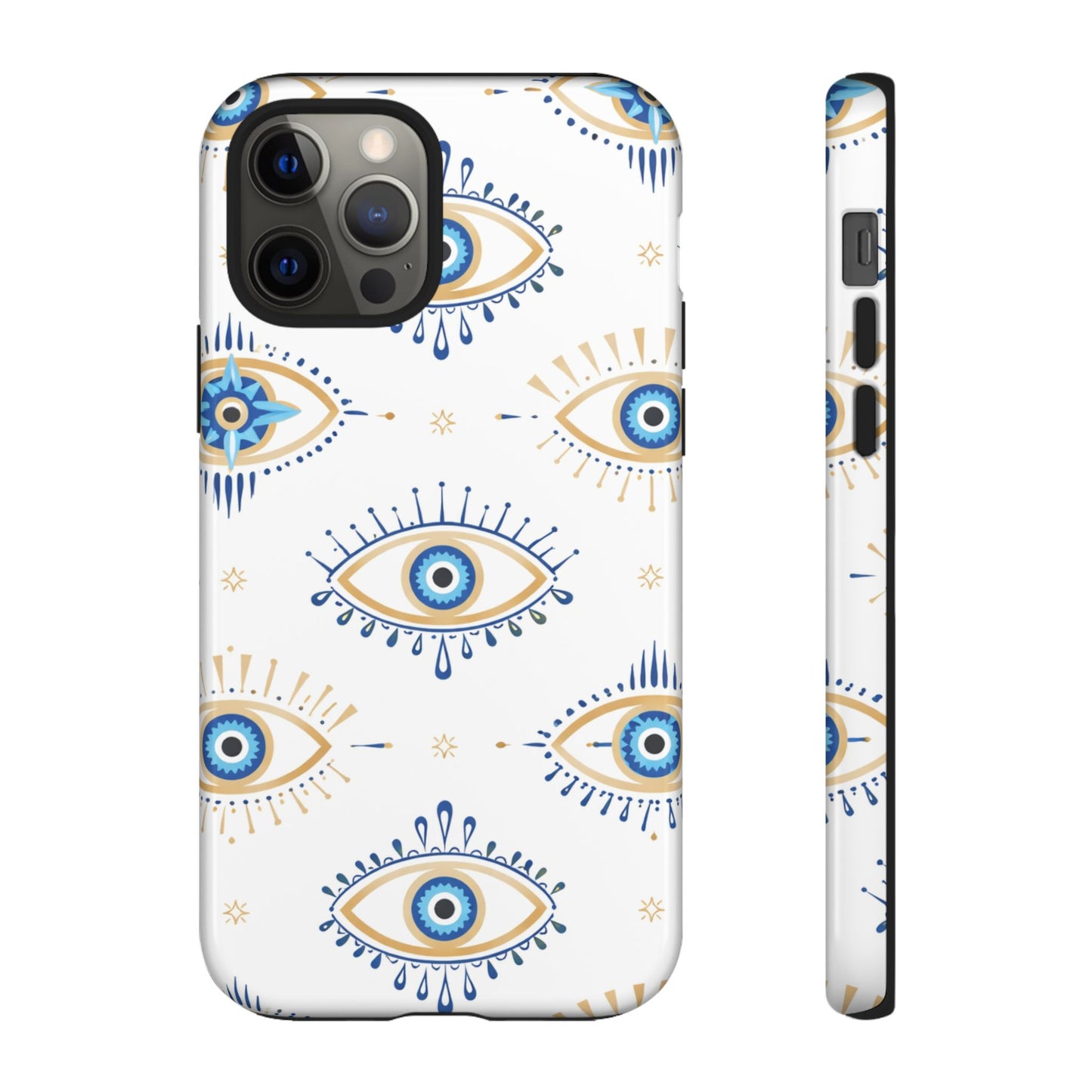 Blue Evil Eye Phone Case – Protective Slim Shockproof Cover for Iphone, Samsung Galaxy and Pixel