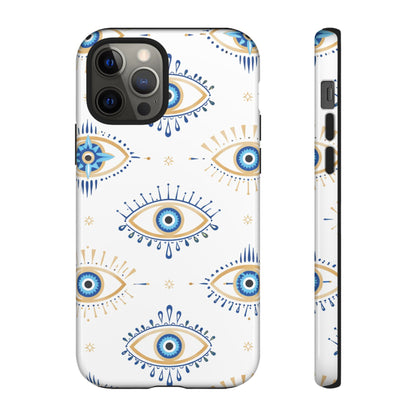 Blue Evil Eye Phone Case – Protective Slim Shockproof Cover for Iphone, Samsung Galaxy and Pixel