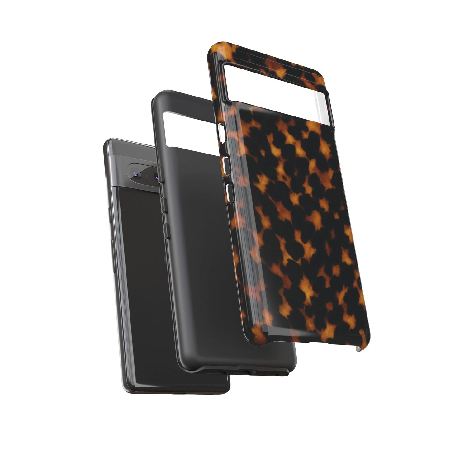 Tortoiseshell Pattern Tough Phone Case | Classic Leopard-Style Protective Cover