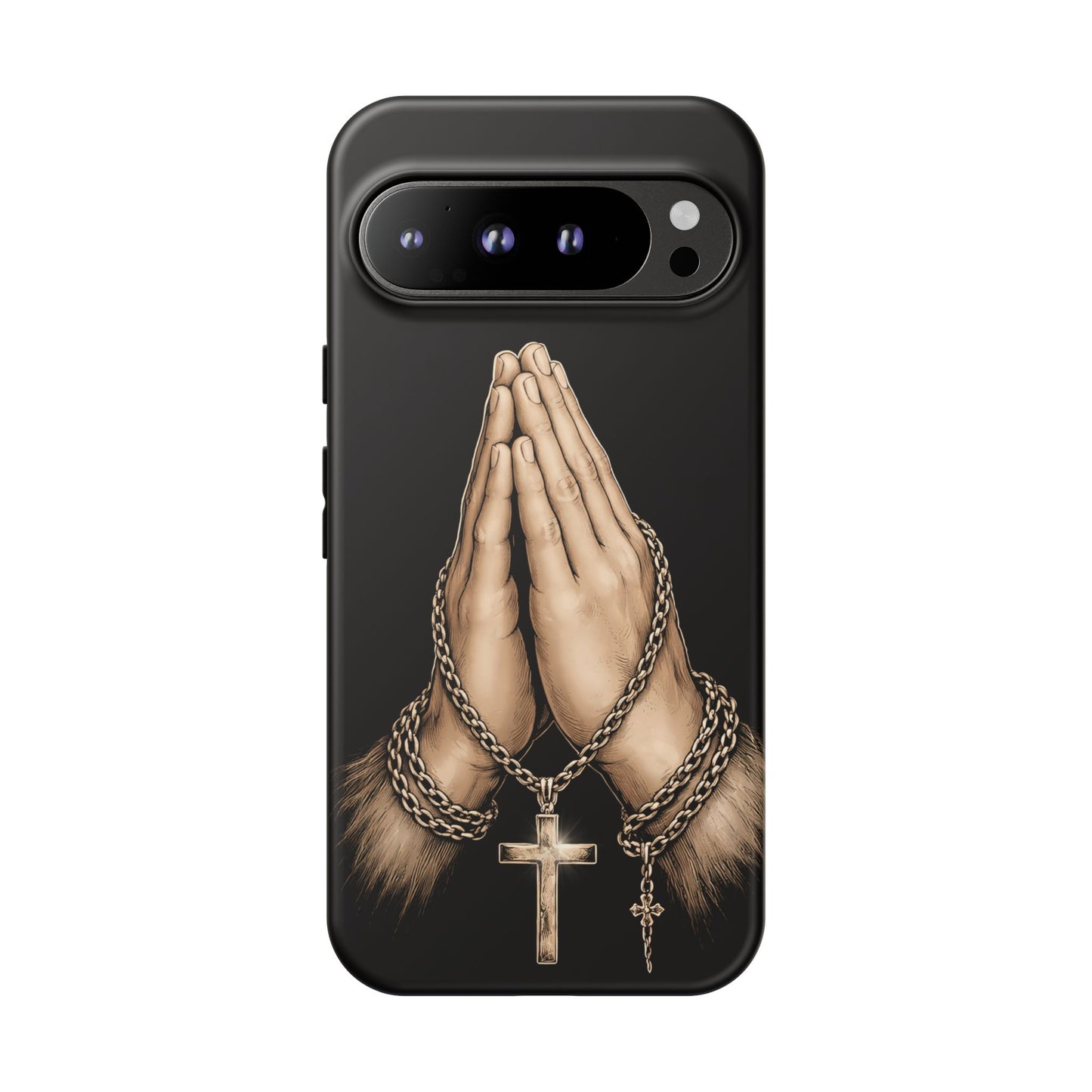 Praying Hands Cross Phone Case – Christian Faith Scripture Cover
