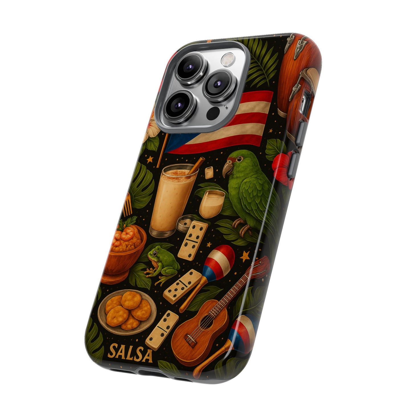 Puerto Rican Culture Phone Case | Boricua Icons Caribbean Aesthetic Tough Protective Case
