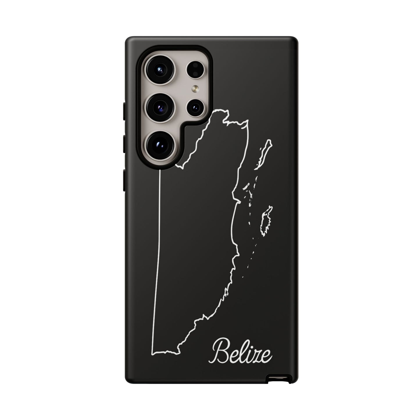 Belize Outline Phone Case – Minimal Country Map Tough Case (iPhone, Samsung, Pixel)