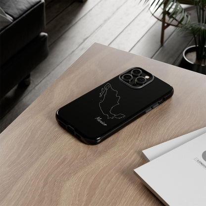 Mexico Outline Phone Case – Minimal Country Map Tough Case (iPhone, Samsung, Pixel)