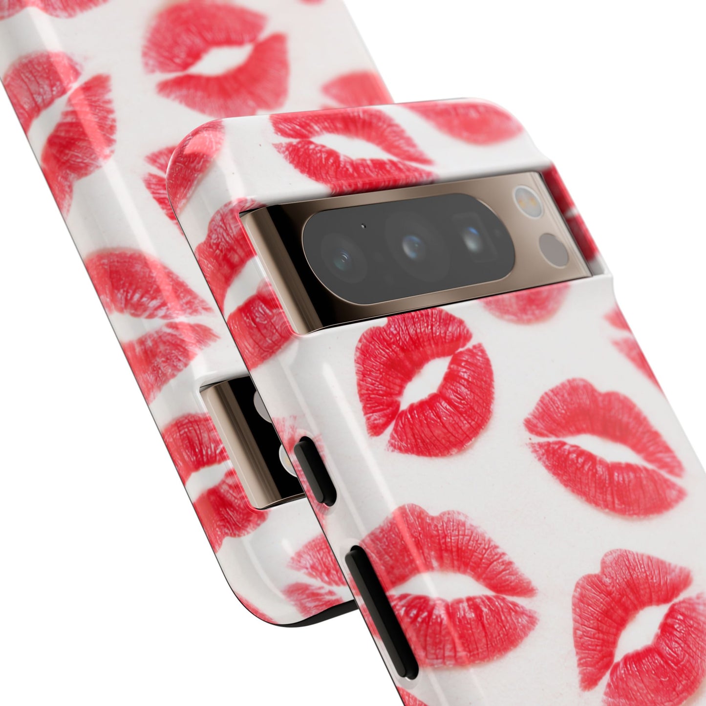 Red Lipstick Kiss Phone Case – Sexy Lip Print Pattern Tough Protective Cover