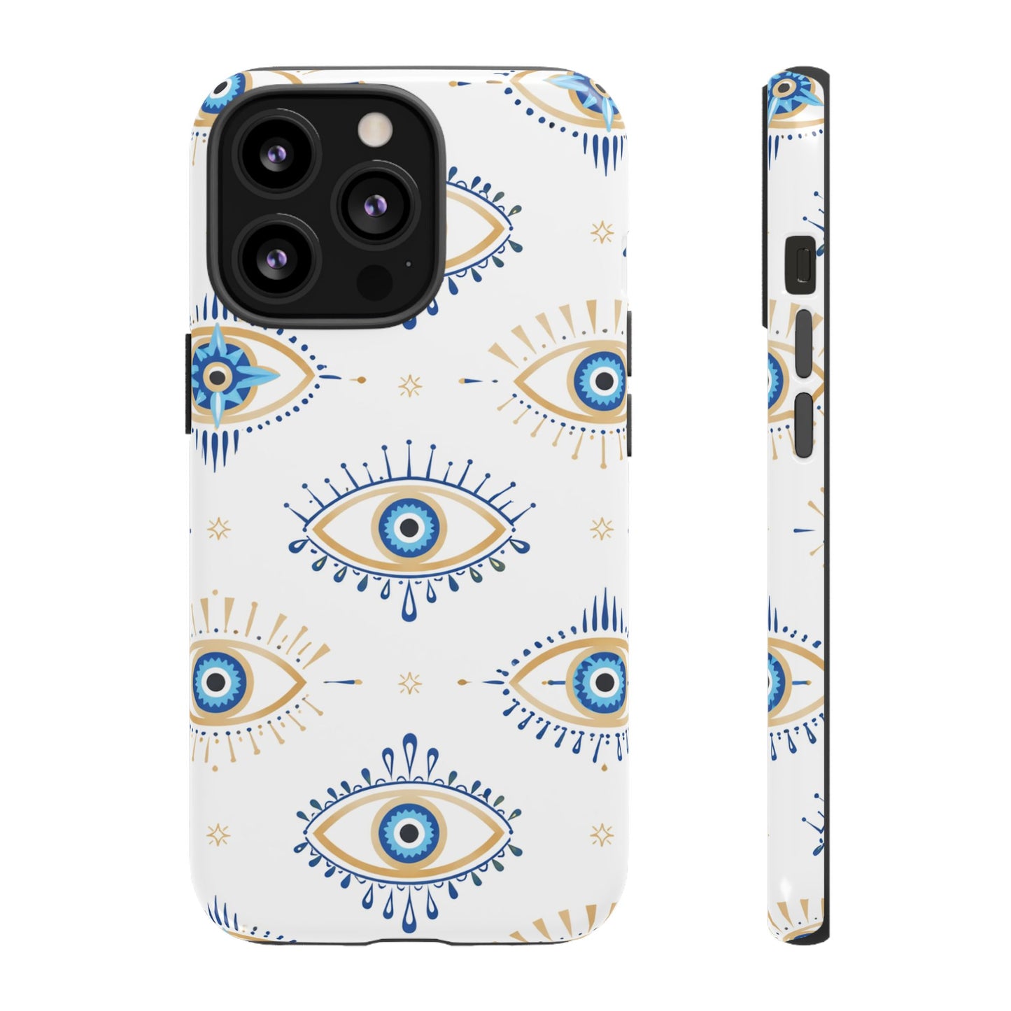 Blue Evil Eye Phone Case – Protective Slim Shockproof Cover for Iphone, Samsung Galaxy and Pixel