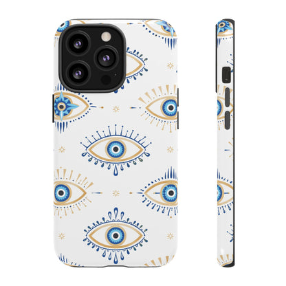 Blue Evil Eye Phone Case – Protective Slim Shockproof Cover for Iphone, Samsung Galaxy and Pixel