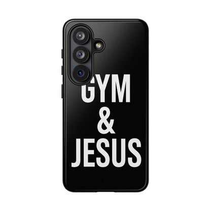 Gym & Jesus Phone Case Christian Faith Workout Gym Motivation Case