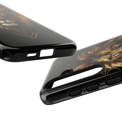 Majestic Lion Phone Case – Black Gold Luxury Lion Art Tough Protective Case