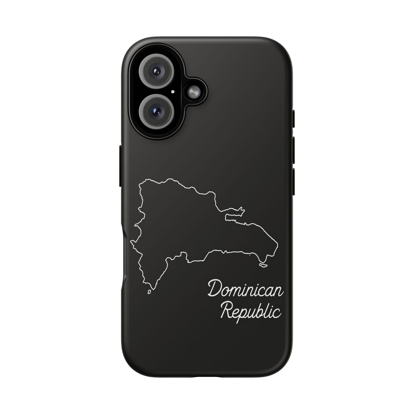 Dominican Republic Outline Phone Case – Minimal Country Map Tough Case (iPhone, Samsung, Pixel)