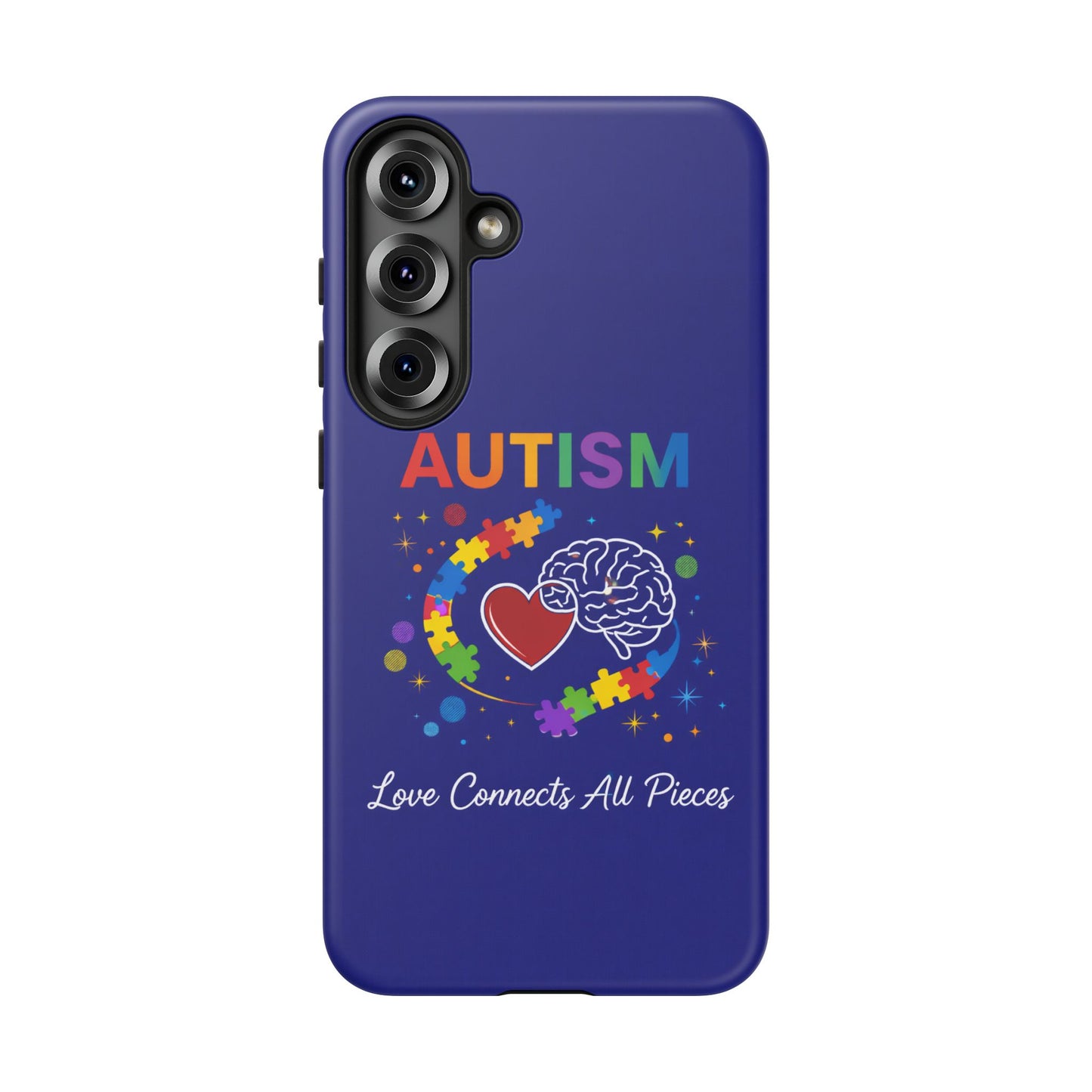 Autism Awareness Tough Case – "Love Connects All Pieces" Phone Case for Iphone, Samsung Galaxy and Pixel
