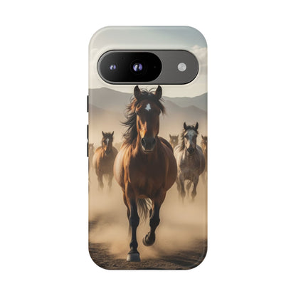 Running Horses Phone Case | Wild Mustang Herd Tough Protective Cover