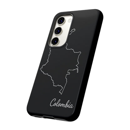 Colombia Outline Phone Case – Minimal Country Map Tough Case (iPhone, Samsung, Pixel)