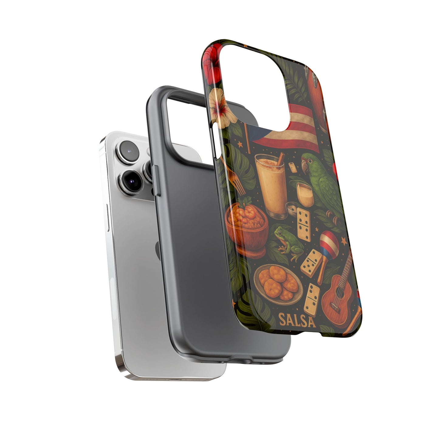 Puerto Rican Culture Phone Case | Boricua Icons Caribbean Aesthetic Tough Protective Case