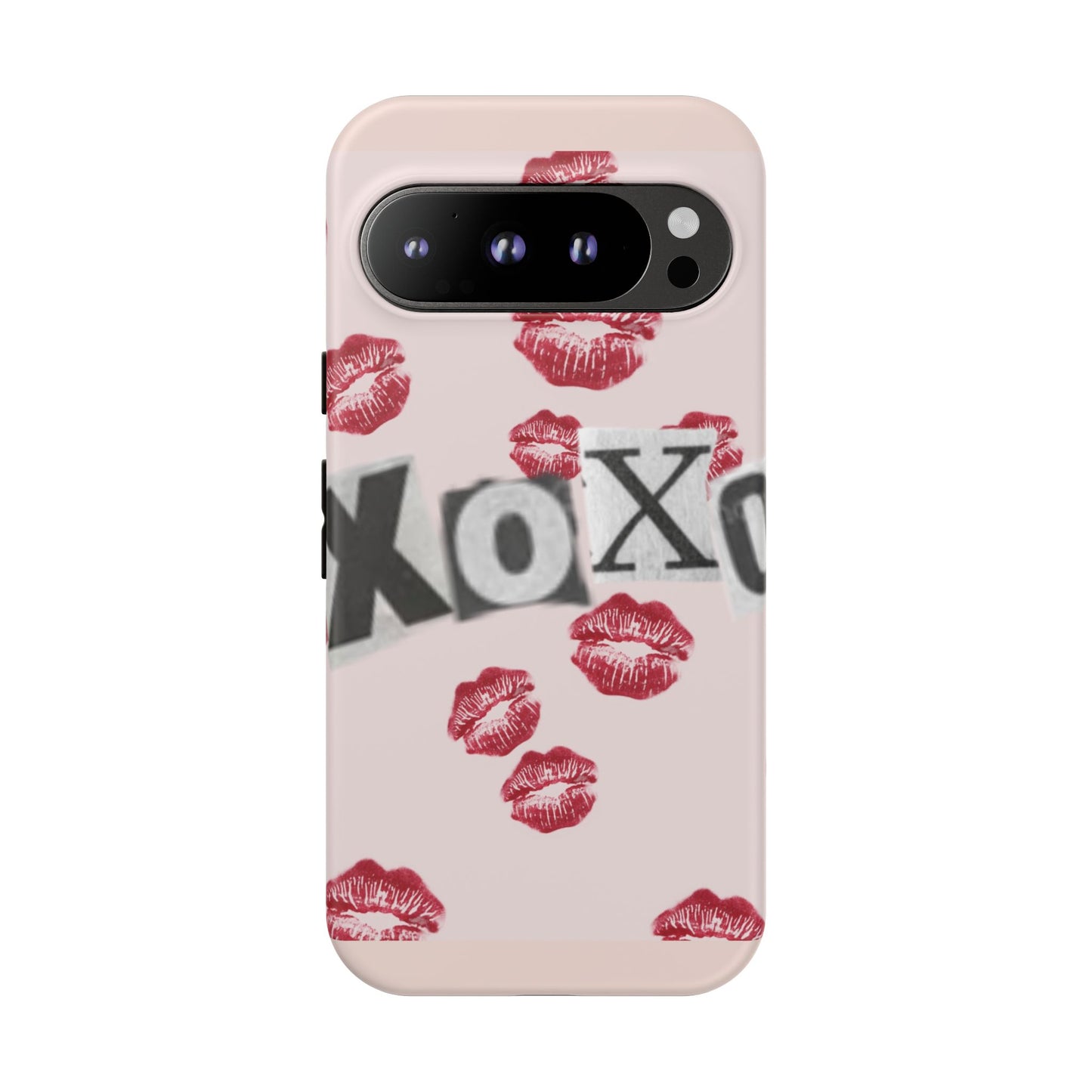 XOXO Kiss Print Phone Case | Coquette Valentine Aesthetic | Cute Pink Lipstick Kiss Tough Case for iPhone & Samsung
