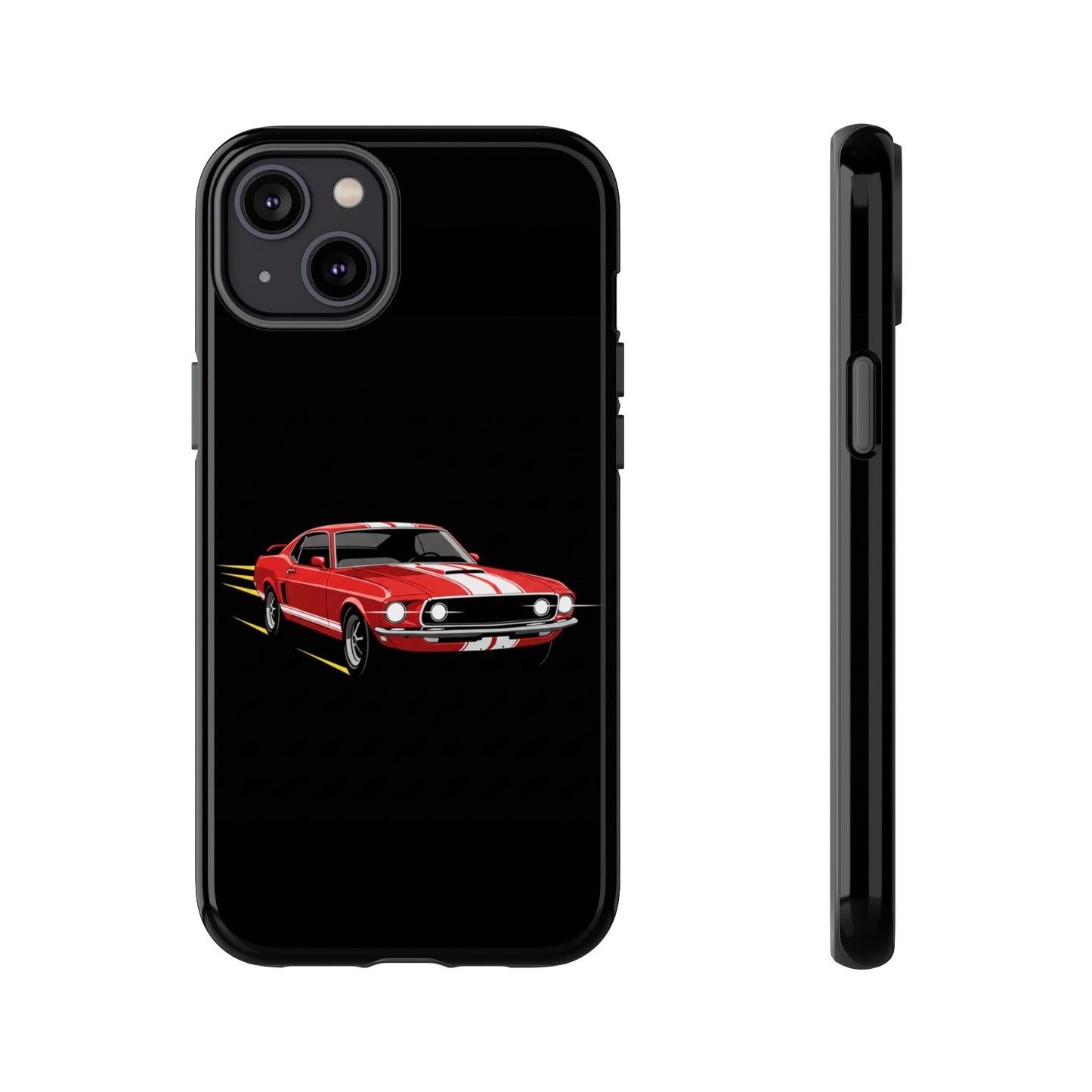 Red Muscle Car Phone Case – Classic Car Racing Tough Protective Case