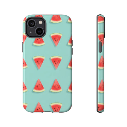 Watermelon Phone Case – Pastel Blue Summer Fruit Tough Case (iPhone, Samsung, Pixel)