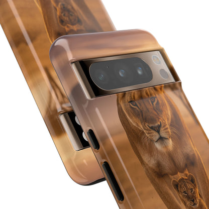 Lioness & Cub Phone Case | Safari Wildlife Tough Case for iPhone & Samsung