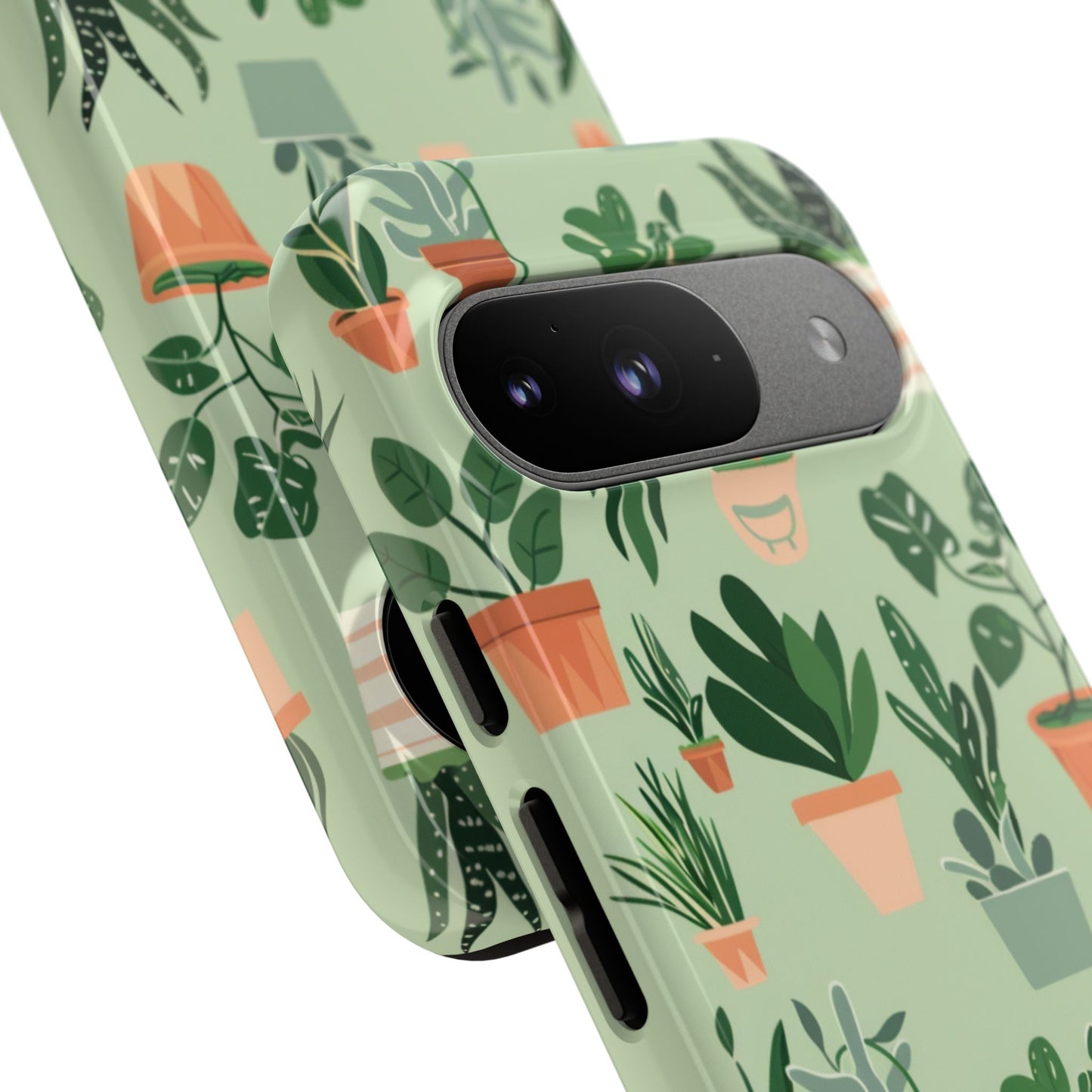 Plant Lover Phone Case | Cute Potted Plants Pattern | Botanical Aesthetic Tough Case