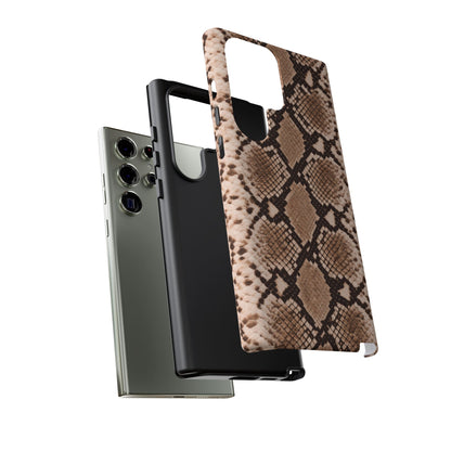 Snake Print Phone Case – Brown Python Pattern Slim Protective Cover for Iphone, Samsung Galaxy and Pixel