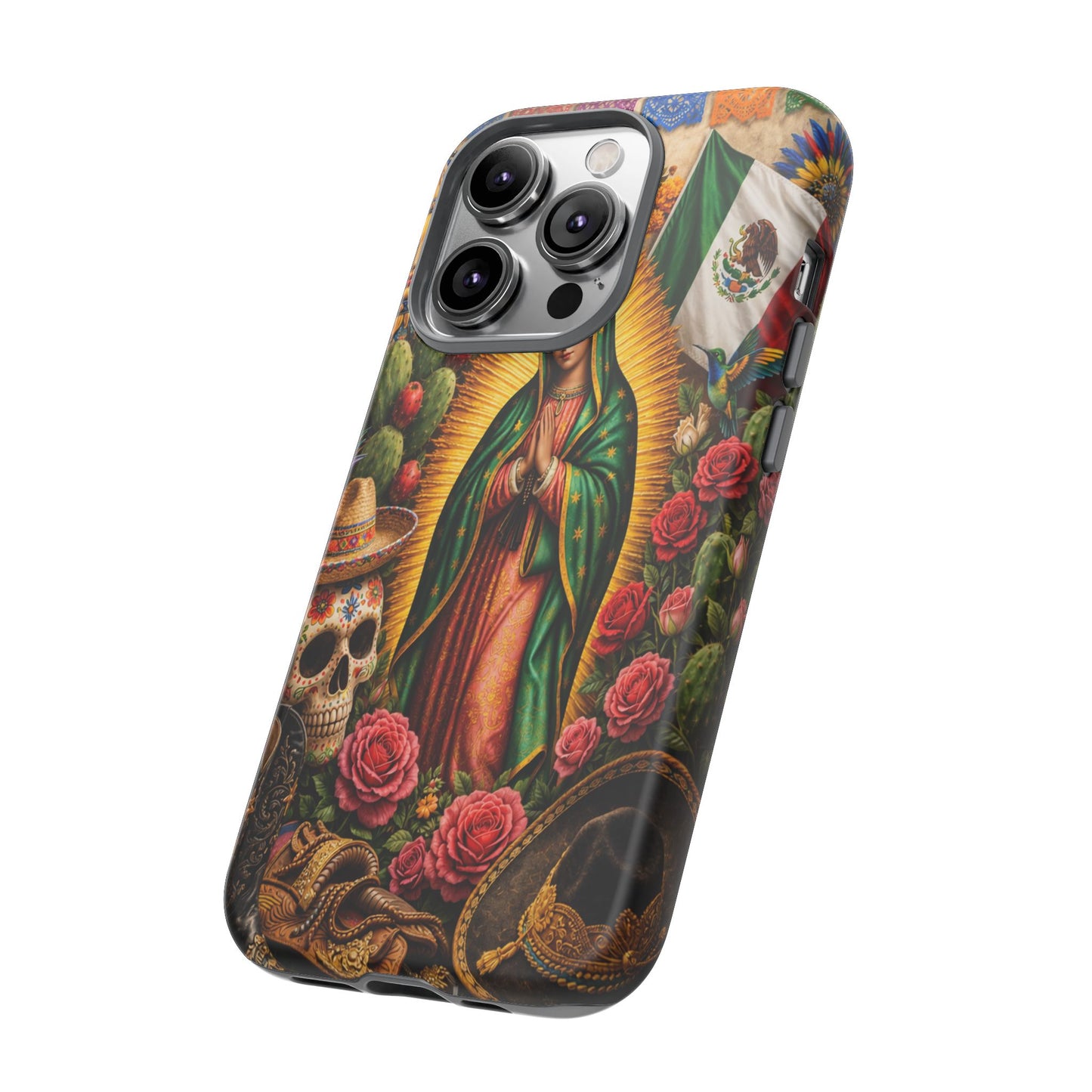 Virgen de Guadalupe Phone Case Mexican Floral iPhone Samsung Pixel Case