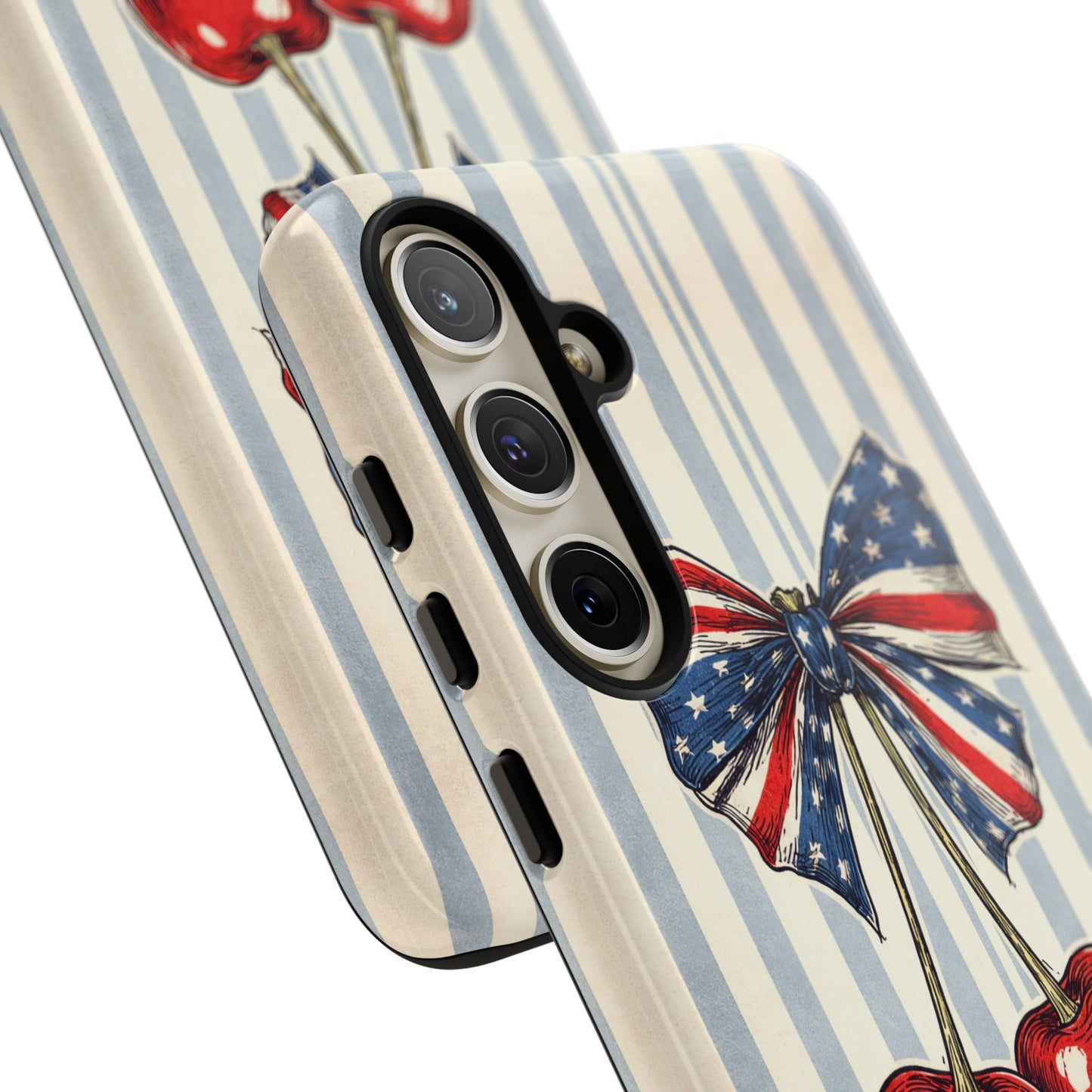 Patriotic Cherry Phone Case Americana Coquette Aesthetic iPhone Samsung