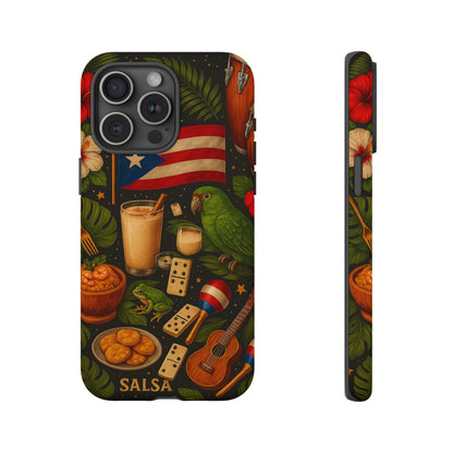 Puerto Rican Culture Phone Case | Boricua Icons Caribbean Aesthetic Tough Protective Case
