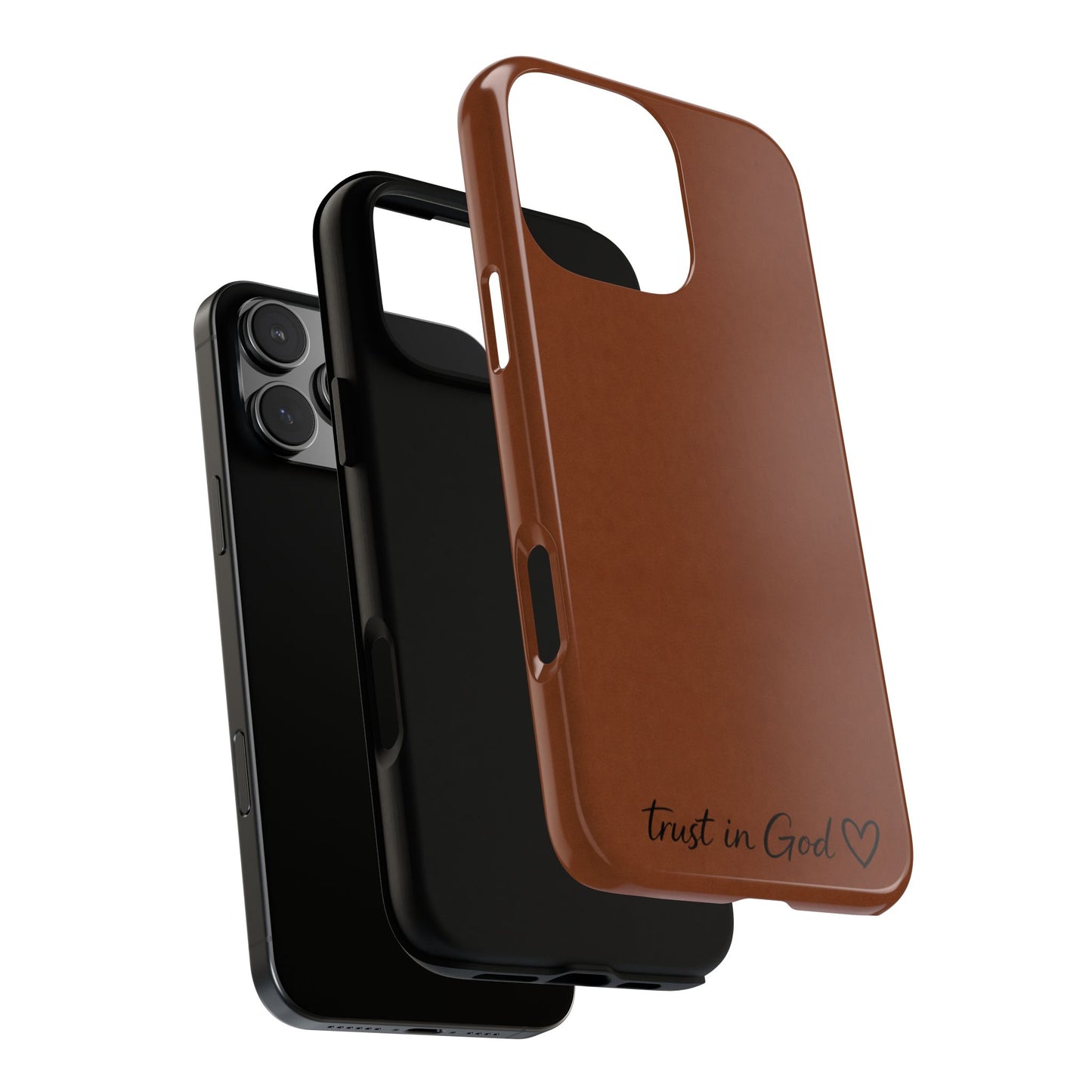 Trust in God Phone Case – Brown Christian Tough Cover