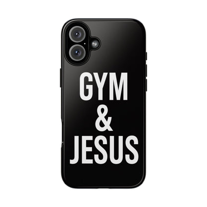 Gym & Jesus Phone Case Christian Faith Workout Gym Motivation Case